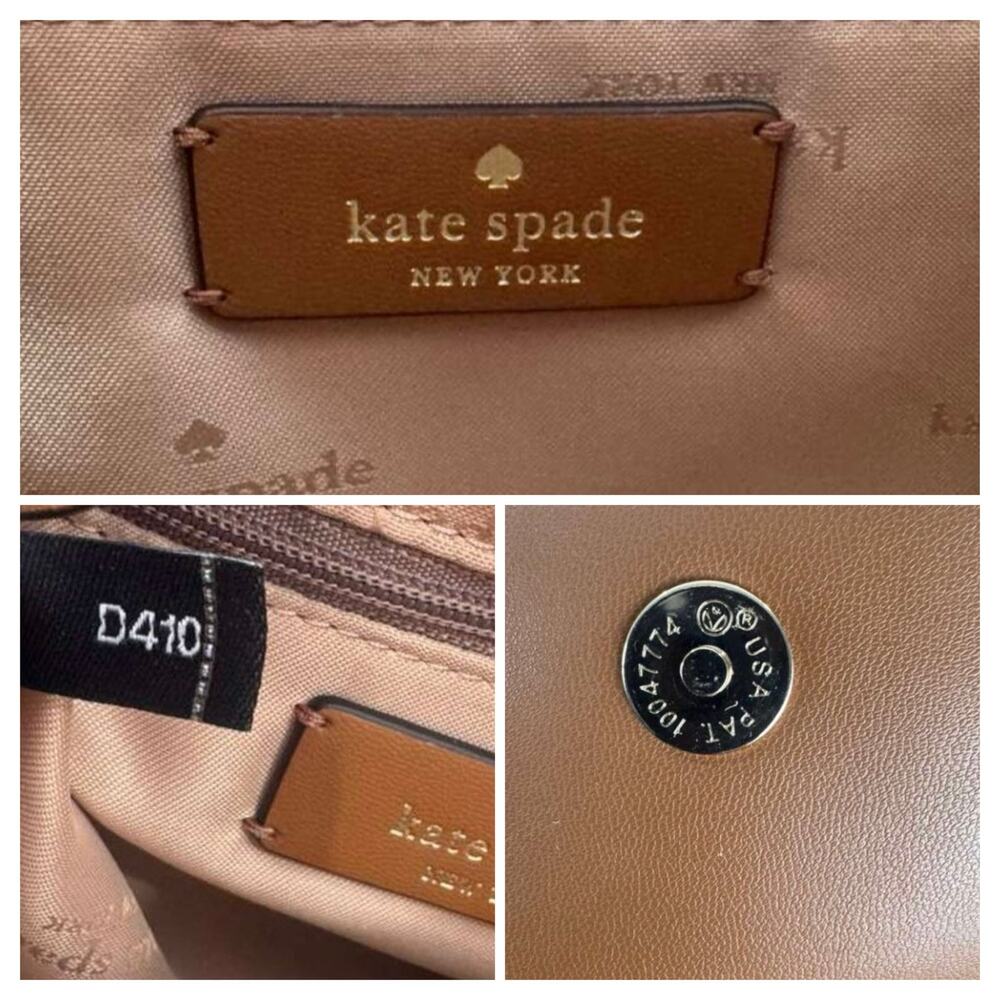 Kate Spade Rosie Medium Flap Backpack Warm Gingerbread Brown Pebbled Leather Bag - Picture 9 of 9
